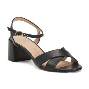 STUART WEITZMAN Made In Spain Leather Dayna Block 50 Heeled Sandals